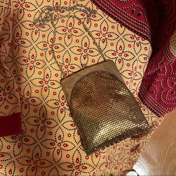Vintage Gold Whiting & Davis Mesh Mini Bag - Picture 5 of 5